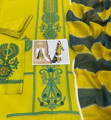 COCO By ZARA SHAHJAHAN + JAZMIN + OMAL BY KOMAL + NISA EMBROIDERED Lawn 3PCs