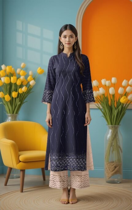 Ujala Embroidered Lilan 2 PCs
